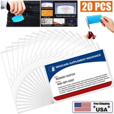 20x 3.8x2.32in Card Protector Security Medicare Credit  Driver's License Sleeve