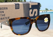 COSTA DEL MAR palm tortoise/gray WATERWOMAN polarized 580P sunglasses NEW IN BOX