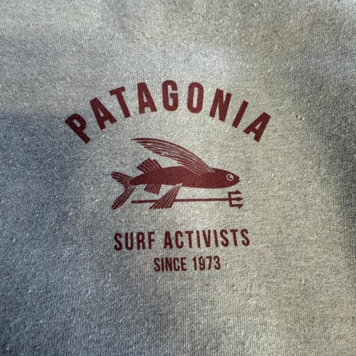 Patagonia Uprisal Sweatshirt Herren Small Beige Surf Aktivisten Grafik Pullover - Bild 7 von 24