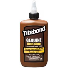 Titebond 5013 Wood Glue, Genuine Hide Series, Tan, 24 Hr Full Cure, 8 Fl Oz,