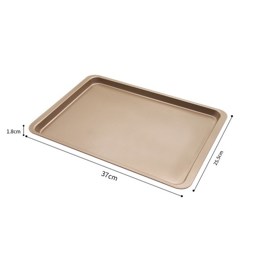 Backblech Bäckerei Ofen 37 x 25,5 x 1,5 cm Schwarz Golden Carbon Kuchen Neu - Bild 12 von 20
