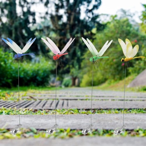 10Pcs 3D Dragonfly Garden Stakes Ornaments Outdoor Yard Dragonfly Clips Decor - Bild 18 von 21