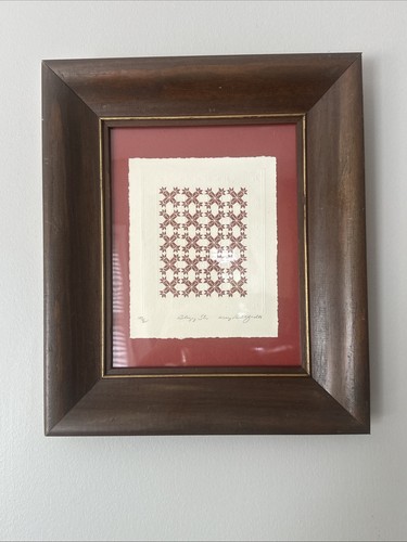 MARY RUTHERFORD gesteppt geprägt gerahmt "Blazy She" signiert 183/925 limitierte Auflage