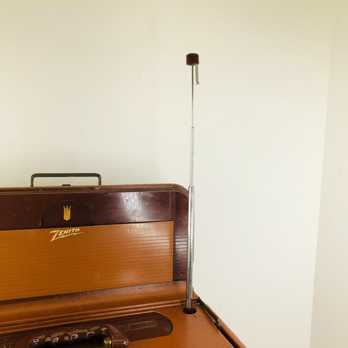 Zenith A600L 1958 radio transoceánica cuero marrón ~ funciona bien - Imagen 6 de 14