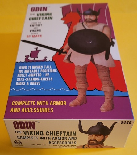 Marx Odin Wikinger Häuptling 2001 Figur + 24 Zubehörteile + Box Ritter Serie West - Bild 4 von 14