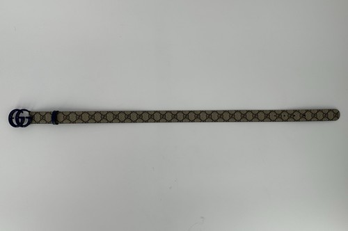 Neu Luxury  Original GUCCI Damen  Gürtel Marmont -414516- Gr-120 cm / braun-blau - Picture 5 of 7