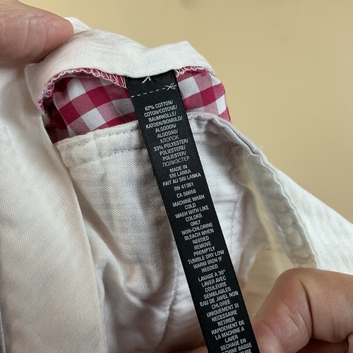 RLX Ralph Lauren pantaloncino uomo 34 x 9 rosso bianco check cotone poliestere - Foto 10 di 10