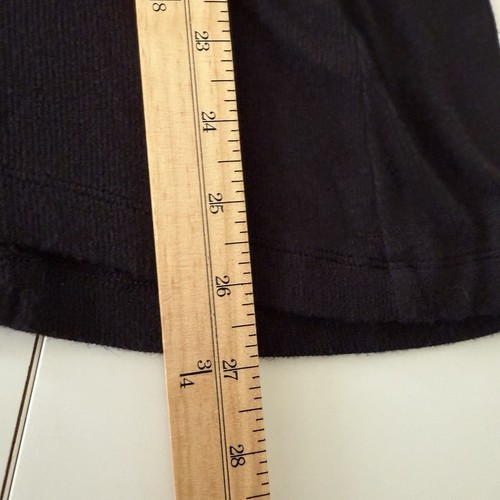 Athleta Girl Black Ribbed Knit Long Sleeve Stretch Top Girls XXL 18 Soft Cozy - Picture 7 of 9