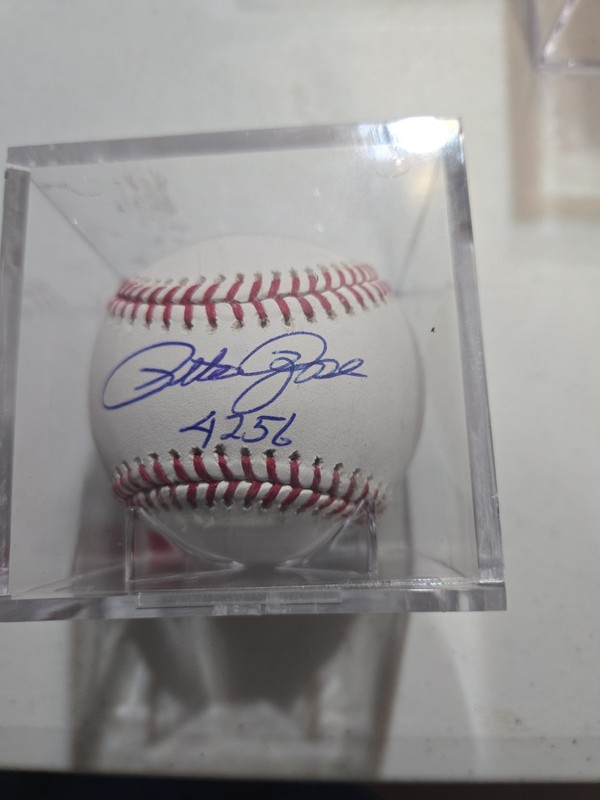 PETE ROSE SIGNED AUTOGRAPHED OFFICIAL MLB BALL BASEBALL PHILLIES  EXPOS With Coa