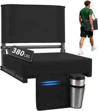 Stadium Seats W/ Back Support Thick Padded Portable Bleacher Seat W/ Handle