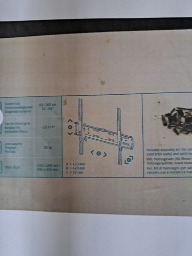 ISY IWB 2100 Wandhalterung, 32-65 Zoll, Neigbar, Schwarz - Bild 2 von 6