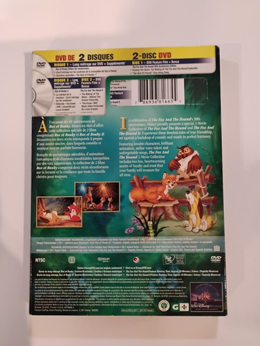 DVD The Fox and The Hound 1 & 2 Bilingual Disney Pixar - Picture 2 of 2