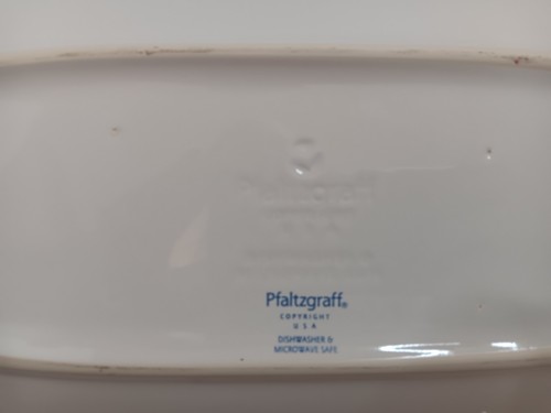 Set of 2 Pfaltzgraff French Quarter 16" Rectangular Platters Made in USA - Picture 4 of 4