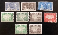 ADEN 1937 Dhows  Lot + Coronation Set mint High CV   (B147)