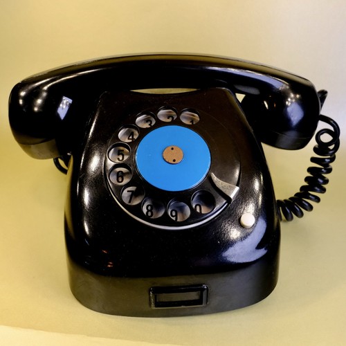 1950s Vintage Metal & Bakelite Rotary Bell Telephone. Unusual Styling, Working - Picture 3 of 7