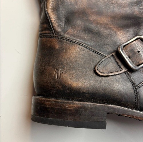 Frye Veronica Short Antique Stone Washed Leather boots sz 9.5 - Picture 2 of 7