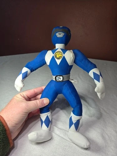 Vintage Mighty Morphin 13” Blue Power Rangers Saban Plush excellent condition