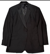  1498 BROOKS BROTHERS TUXEDO SUIT 1818 TUX 46R 46 R BLACK W SATIN TRIM FORMAL