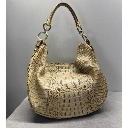 Borsa hobo in coccodrillo in rilievo Brahmin Carmela Melbourne
