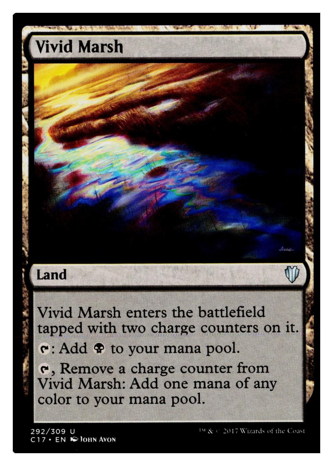 Vivid Marsh 292 Uncommon Commander 2017 Magic: The Gathering Near Mint