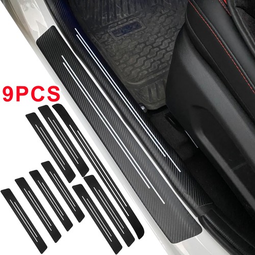 Universal For Infiniti Carbon Pattern Door Sill Trunk Threshold Guard Protector