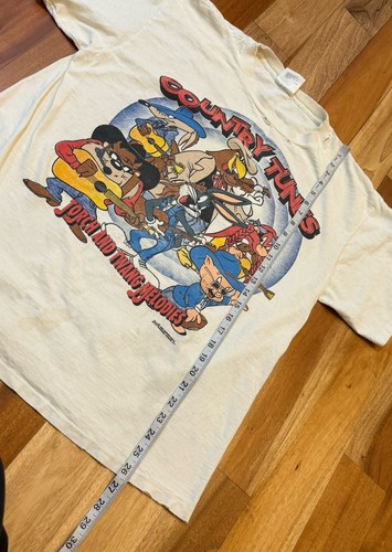 VINTAGE 1992 TULTEX LOONEY TUNES COUNTRY MELODIES DOUBLE SIDED WESTERN T-SHIRT T-SHIRT - Bild 12 von 15