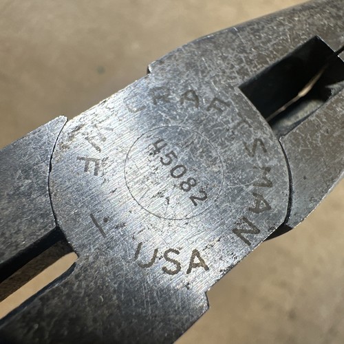 Craftsman 45082 Long Needle Nose Pliers w/ Side Cutters 8" Vintage USA - Picture 2 of 9