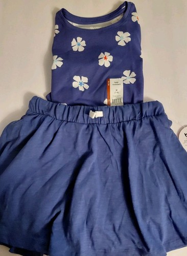 Wonder Nation Girls Knit Top & Matching Skirt with Built in Shorts Med 7-8 NWT
