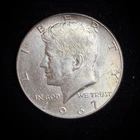 40% Silver 1967 Kennedy Half Dollar - Circulated Condition - 06-75