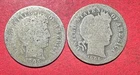 1905O & 1906O US Barber SILVER Dimes! Both "New Orleans" Mint! Old US Coins!