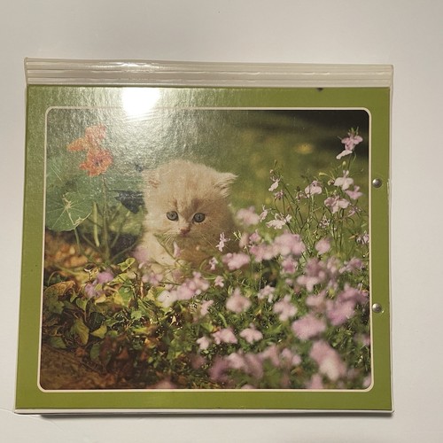 Mead Trapper Keeper Notebook 3 Ring Binder 80s Style 29096 Cat Kitten Vintage - Picture 7 of 12