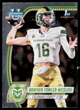Brayden Fowler-Nicolosi 2024 Bowman University Chrome #24 Colorado State Rams