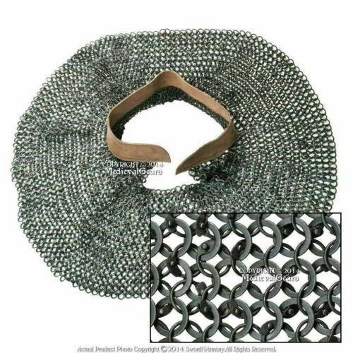 Stahl genietet Kettenhemd Aventail Armor - 8 mm Ölveredelung - Qualität - Bild 2 von 4