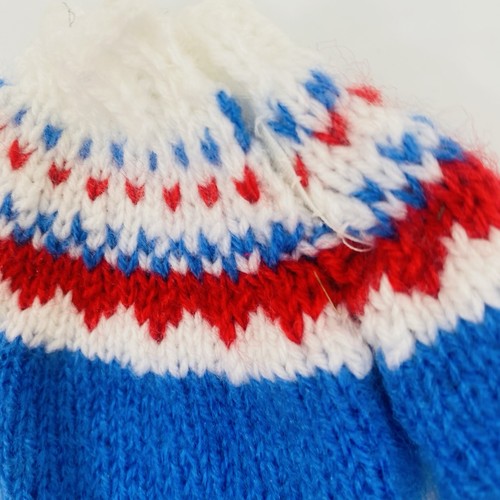 Sindy Barbie Fashion Doll Vestiti Fair Isle Maglione Maglione Invernale Blu - Foto 4 di 4