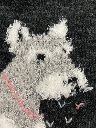 Chaleco Tejido Intarsia Perro Terrier Informal Campus De Colección Pequeño Novedad - Imagen 3 de 13