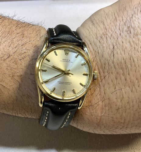 Rolex Oyster Perpetual Bombay 14k Yellow Gold Vintage Rare Watch 1960s - Picture 1 of 17