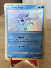 Alolan Vulpix SV8/SV94 Hidden Fates Shiny Vault Holo Rare & Rockruff SV23/SV94
