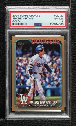 2024 Topps Update Season Highlights Checklist Gold 981/2024 Shohei Ohtani PSA 8