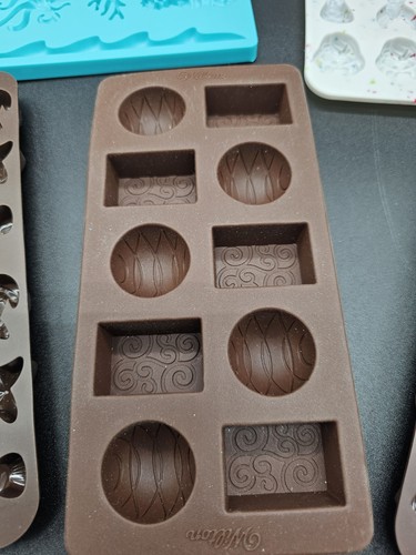 Lotto di 5 stampi per caramelle in silicone sirena, tartarughe tema oceano - Foto 3 di 7