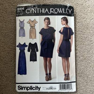 Simplicity Schnittmuster 2406 Cynthia Rowley Kleid mit Variationen, EUR 32-40 NEU