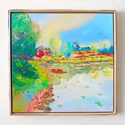  Nyköping Sweden   Original Oil Painting 80×80 cm | Handmade   Gerner 