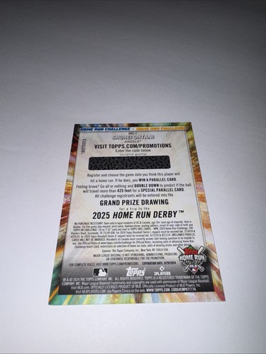 2024 - Shohei Ohtani - Topps Series 1 Home Run Challenge Cards Scratched - Picture 2 of 2
