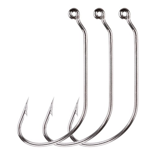 50pcs Long Handle Crank Hook Fishhooks Offset Fishhook Fishing Supplies