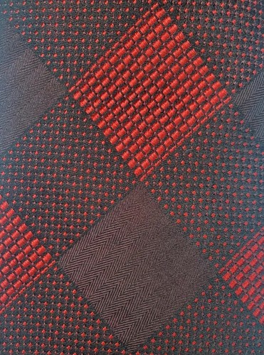 Express Tie / Red Plaid / 100% Silk / L-57in & W-3in - Picture 5 of 5