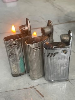 vintage x2 imco lighters and 1 vintage 0210 petrol lighter