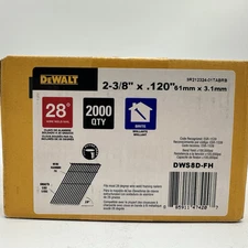 DeWalt Framing Nails Wire Collated Smooth Shank 2-3/8" x 0.12" DWS8D-FH 2000-Pk