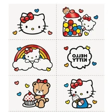 Hello Kitty & Friend Tiny Chum Iridescent Tattoos 5 Count