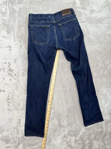 Jeans Brooks Brothers uomo 1818 denim classico dritto blu lavaggio scuro 30 x 30 - Foto 3 di 7