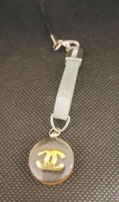 CHANEL Key ring Charm Strap Keychain Light Bluee