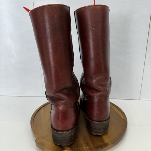 De Colección Botas Frye Campus Para Hombres 10D Rojo Sangre de Buey EE. UU. 3572 Altas Montar Pull On LEER - Imagen 4 de 24